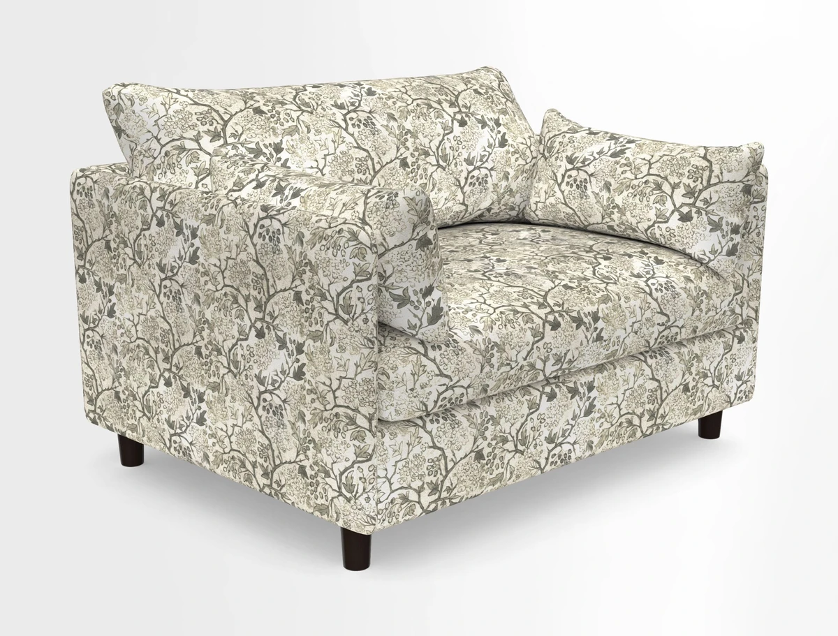 Madehurst Snuggler in Two Tone Plain Biscuit. Loose cover option available