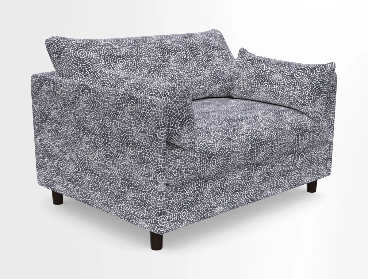 Madehurst Snuggler in Two Tone Plain Biscuit. Loose cover option available