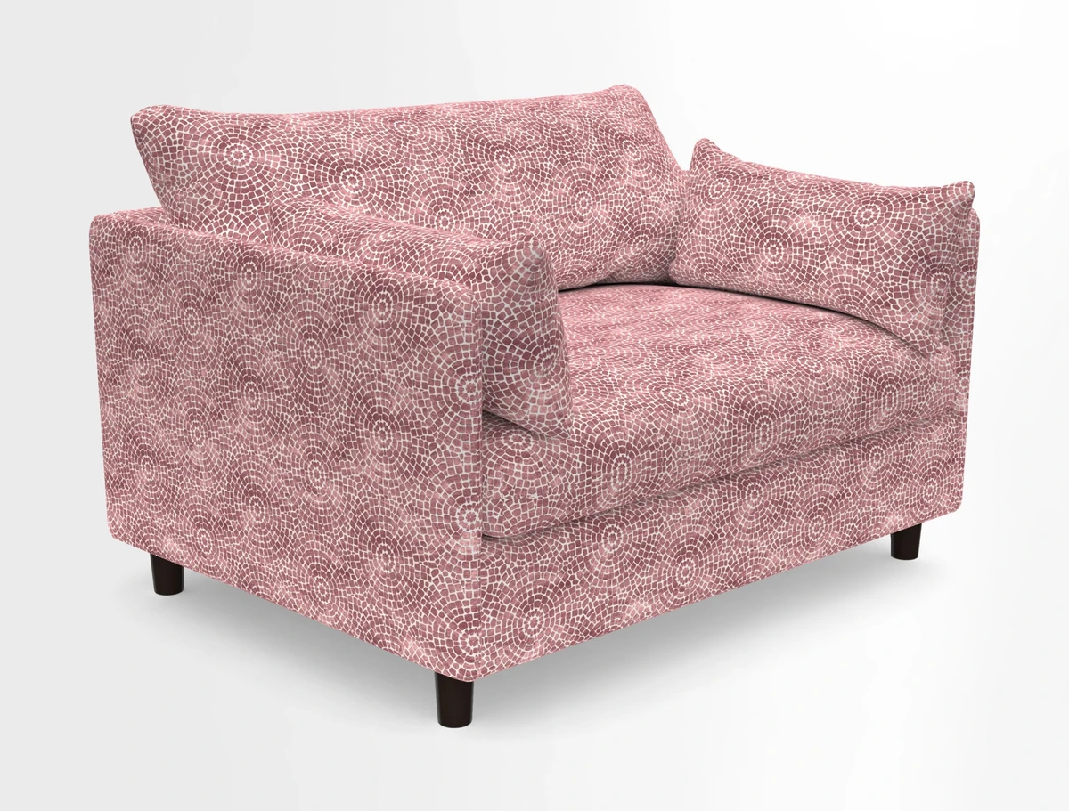 Madehurst Snuggler in Two Tone Plain Biscuit. Loose cover option available