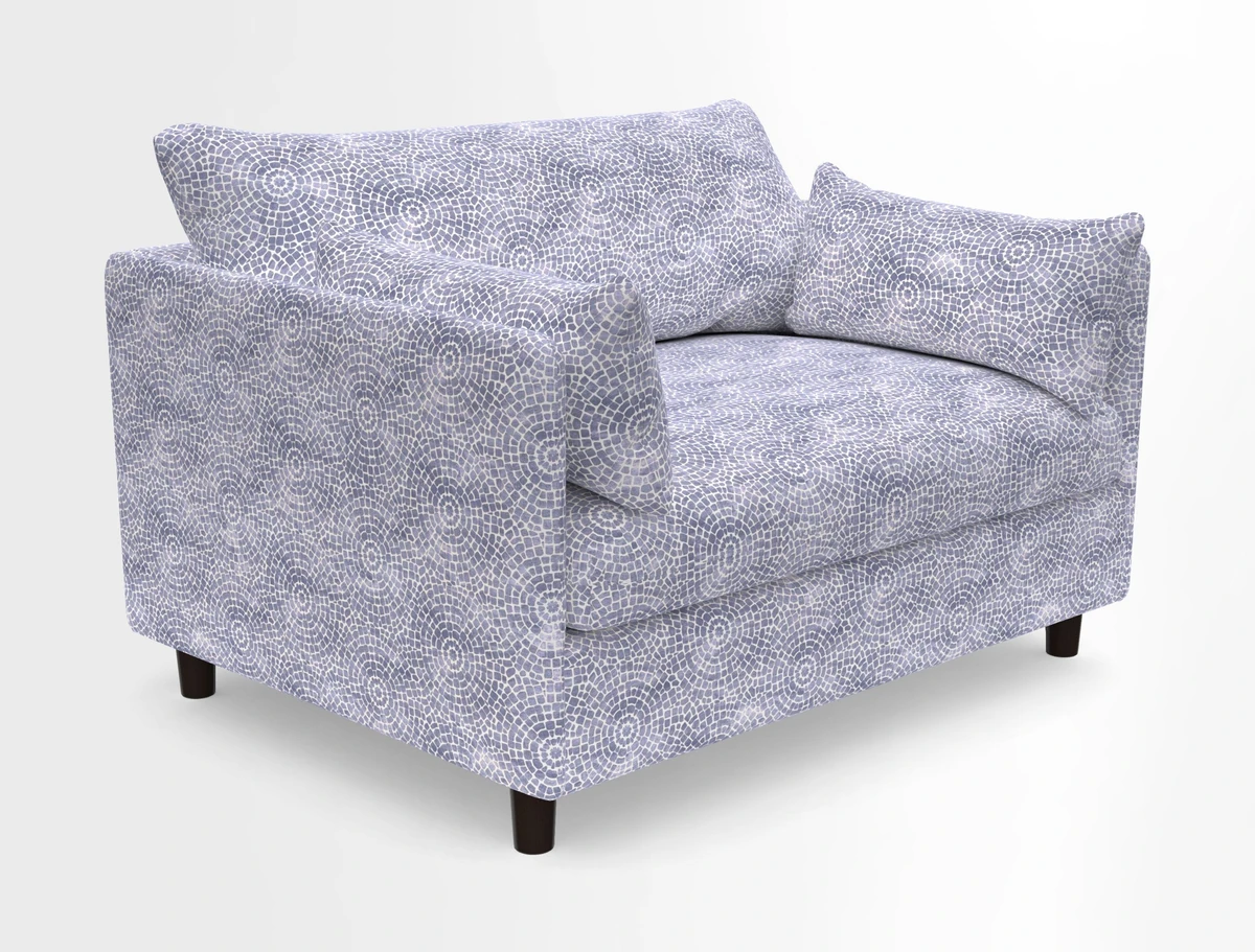 Madehurst Snuggler in Two Tone Plain Biscuit. Loose cover option available