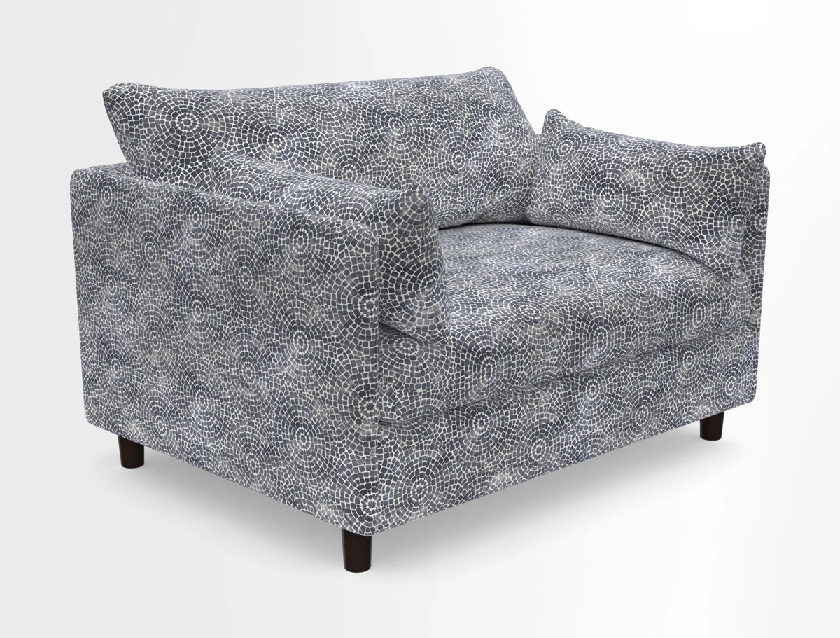 Madehurst Snuggler in Two Tone Plain Biscuit. Loose cover option available