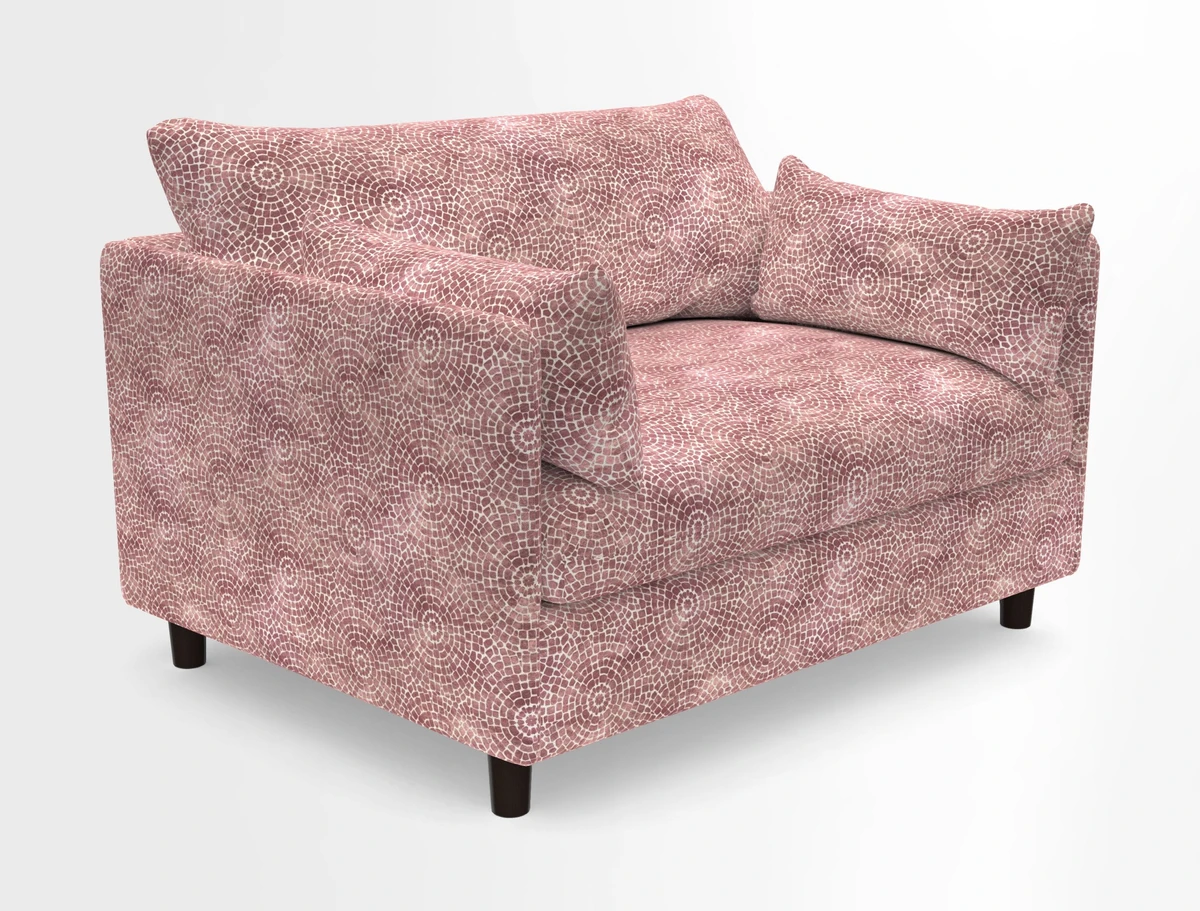 Madehurst Snuggler in Two Tone Plain Biscuit. Loose cover option available