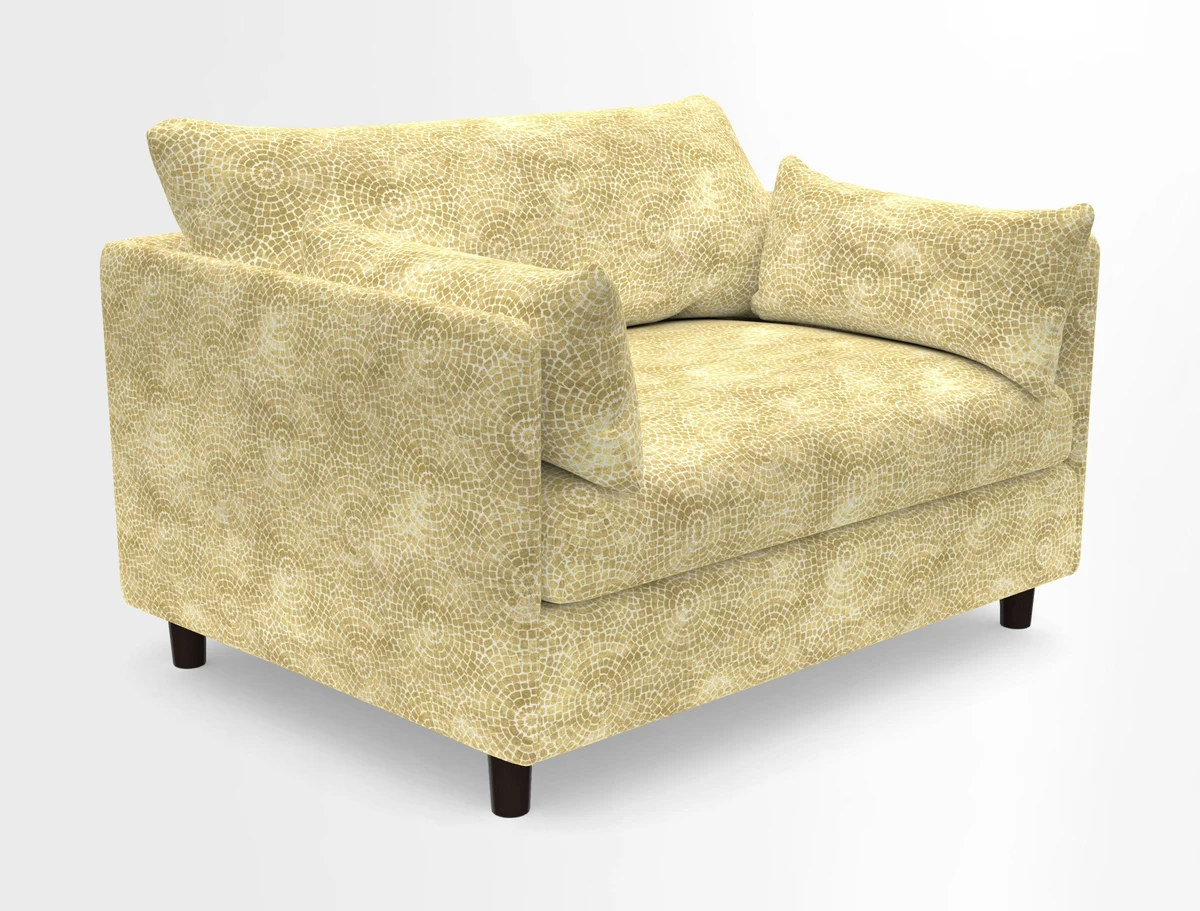 Madehurst Snuggler in Two Tone Plain Biscuit. Loose cover option available