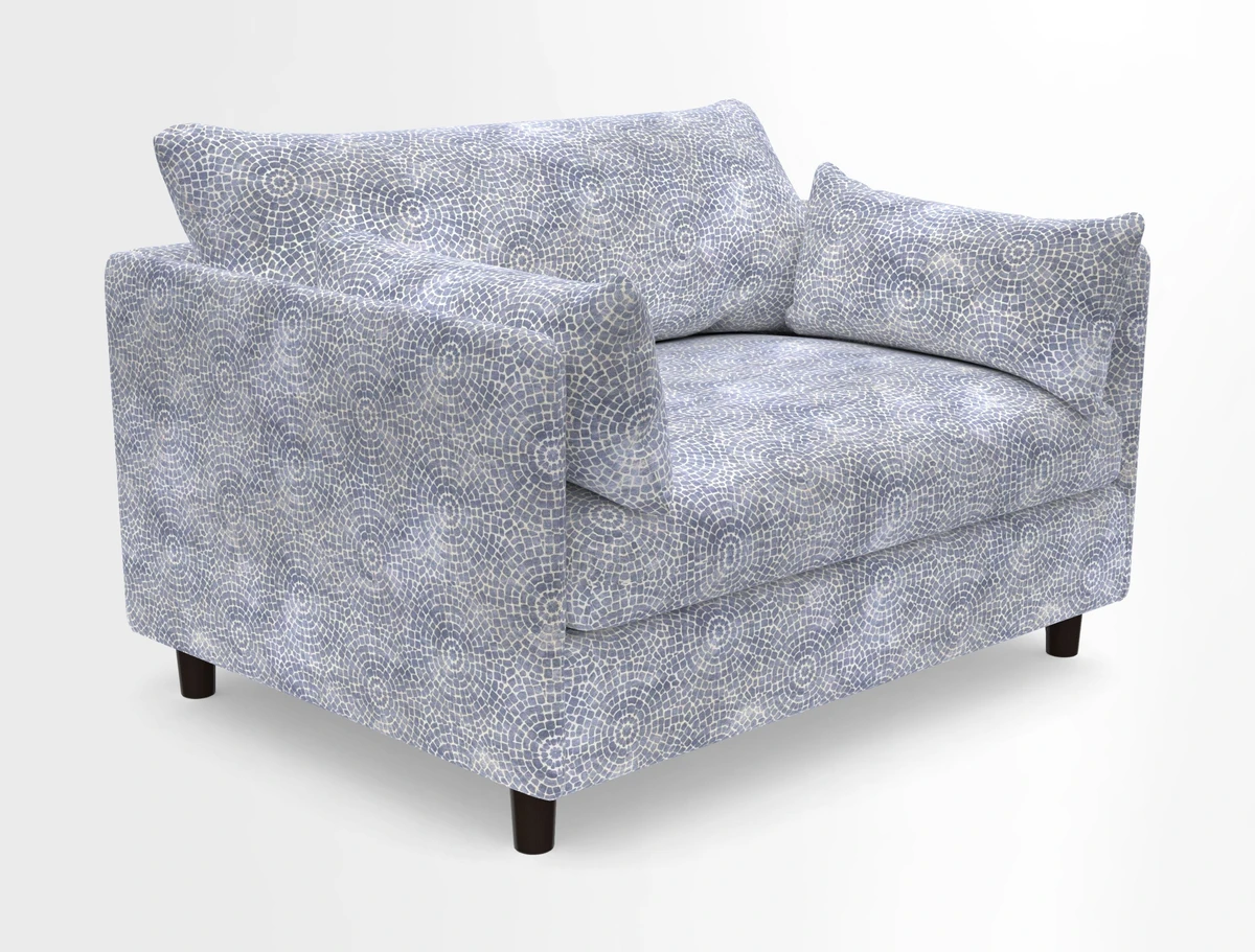 Madehurst Snuggler in Two Tone Plain Biscuit. Loose cover option available