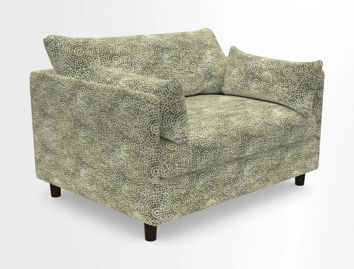 Madehurst Snuggler in Two Tone Plain Biscuit. Loose cover option available