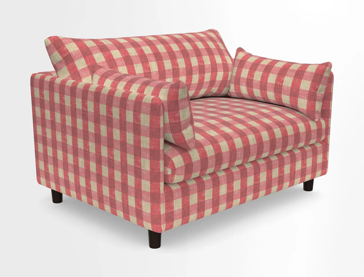 Madehurst Snuggler in Two Tone Plain Biscuit. Loose cover option available