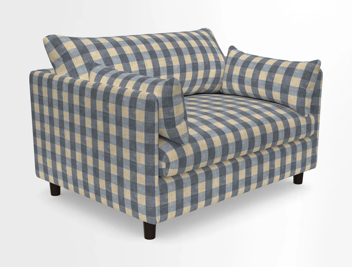 Madehurst Snuggler in Two Tone Plain Biscuit. Loose cover option available