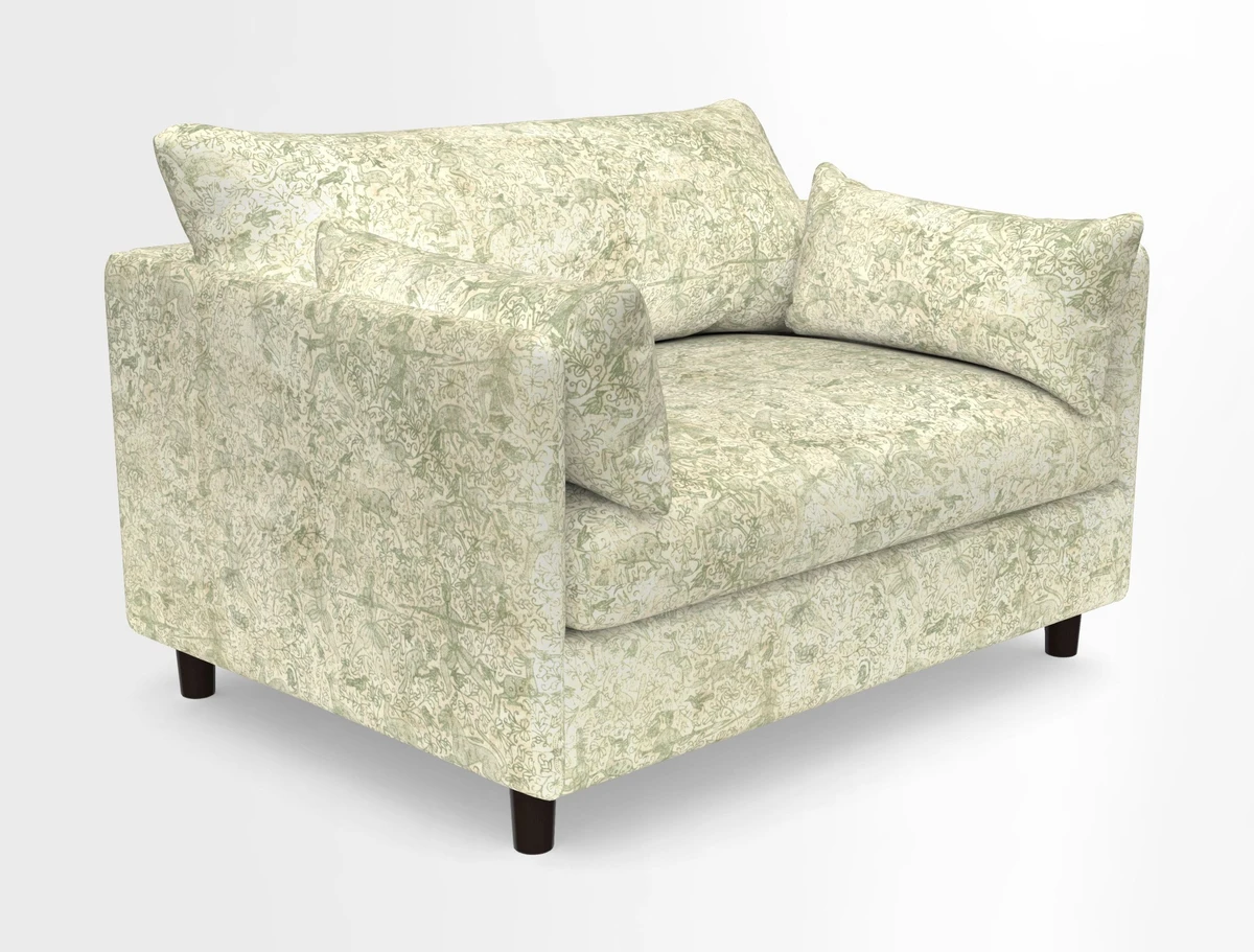 Madehurst Snuggler in Two Tone Plain Biscuit. Loose cover option available