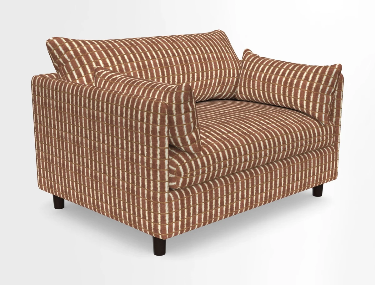 Madehurst Snuggler in Two Tone Plain Biscuit. Loose cover option available