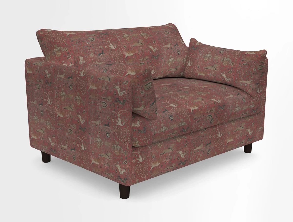 Madehurst Snuggler in Two Tone Plain Biscuit. Loose cover option available