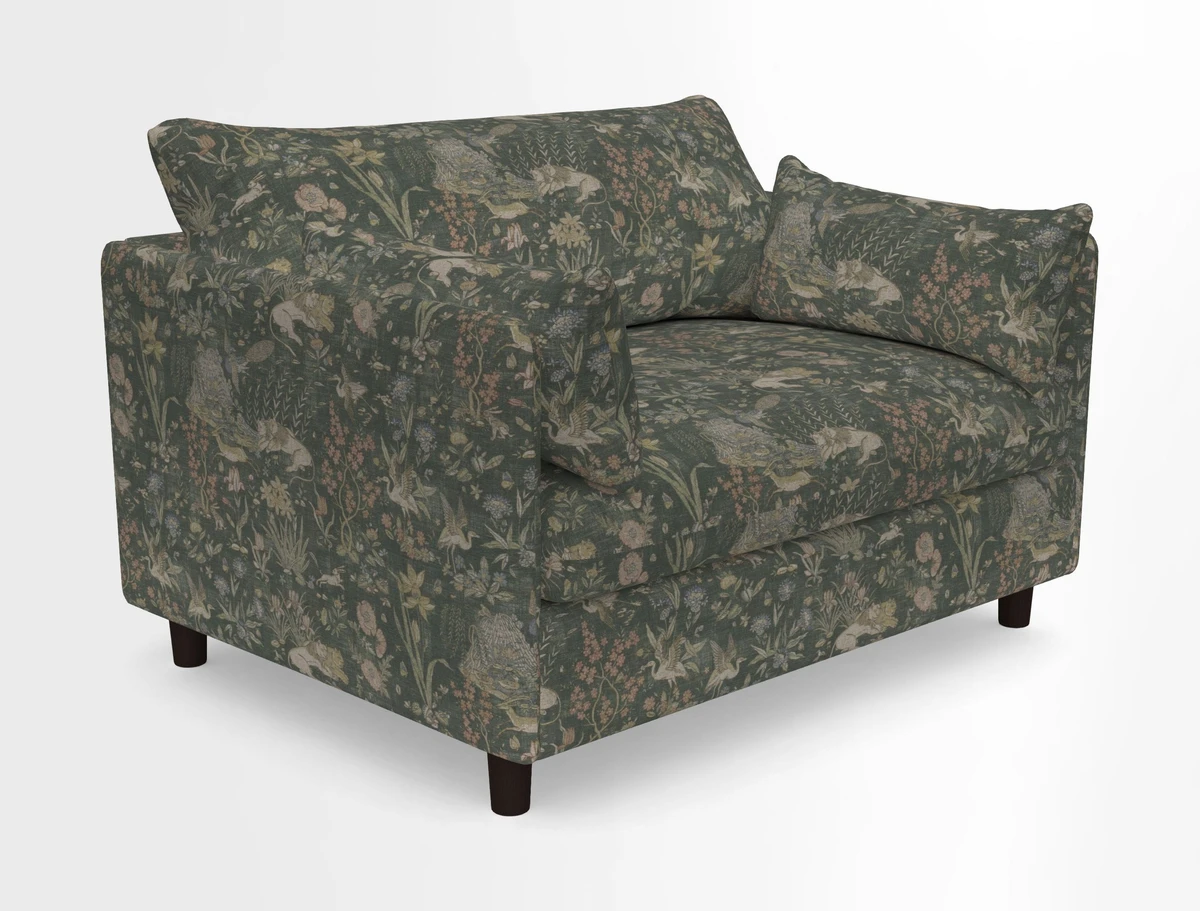 Madehurst Snuggler in Two Tone Plain Biscuit. Loose cover option available