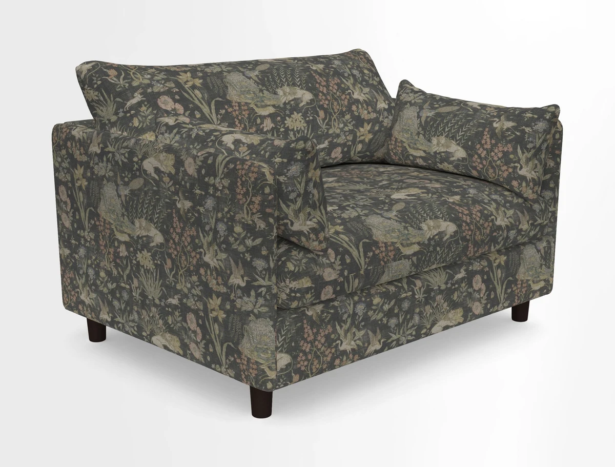 Madehurst Snuggler in Two Tone Plain Biscuit. Loose cover option available