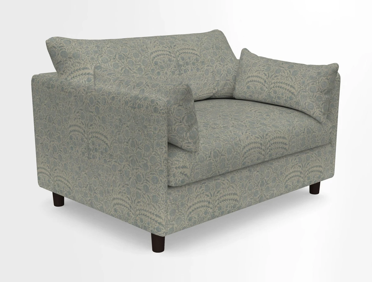 Madehurst Snuggler in Two Tone Plain Biscuit. Loose cover option available