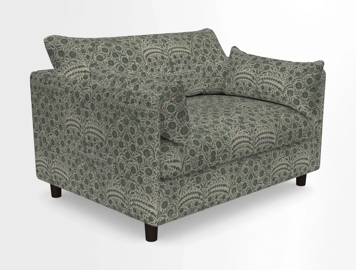 Madehurst Snuggler in Two Tone Plain Biscuit. Loose cover option available