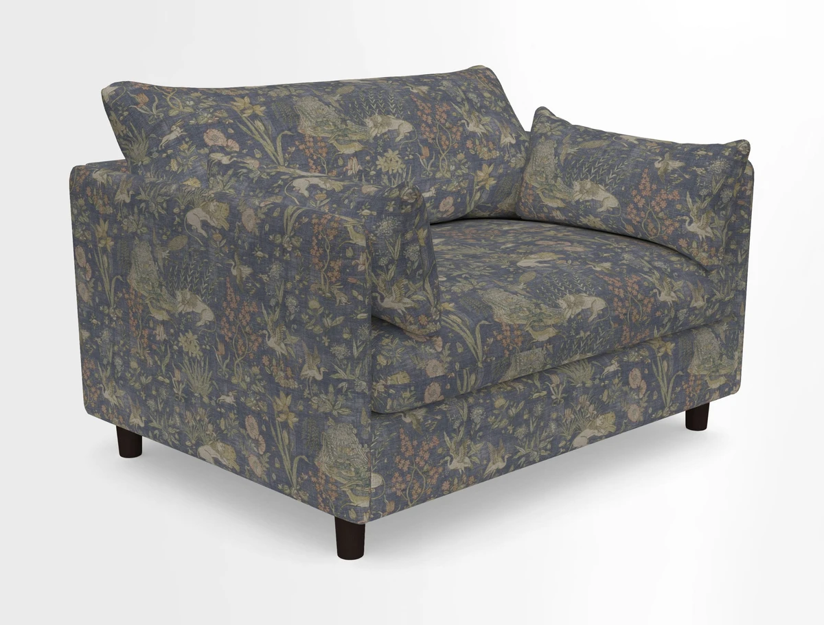 Madehurst Snuggler in Two Tone Plain Biscuit. Loose cover option available