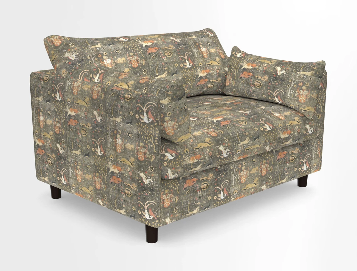 Madehurst Snuggler in Two Tone Plain Biscuit. Loose cover option available