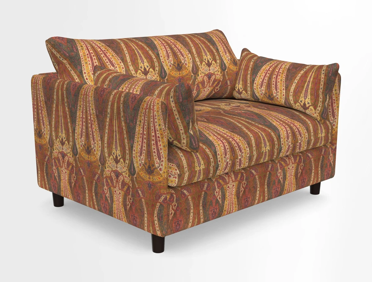 Madehurst Snuggler in Two Tone Plain Biscuit. Loose cover option available