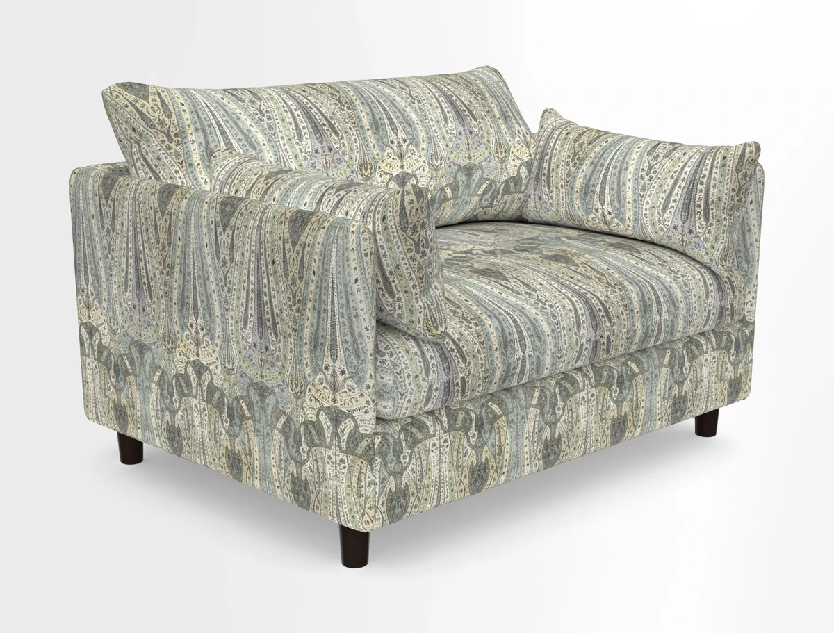Madehurst Snuggler in Two Tone Plain Biscuit. Loose cover option available