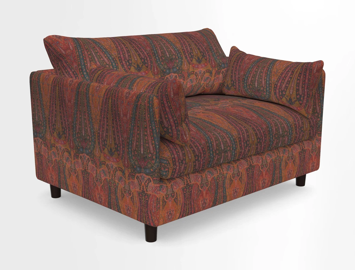 Madehurst Snuggler in Two Tone Plain Biscuit. Loose cover option available