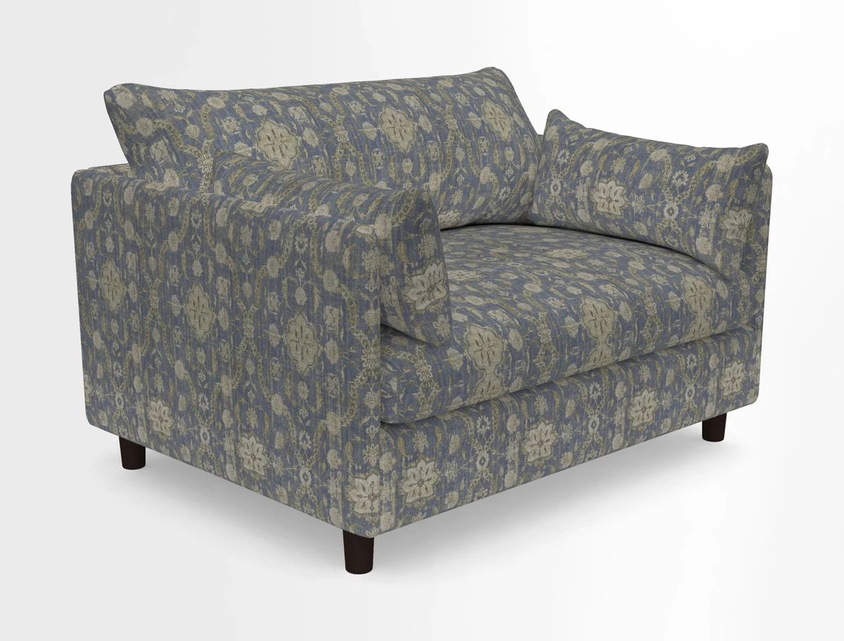 Madehurst Snuggler in Two Tone Plain Biscuit. Loose cover option available