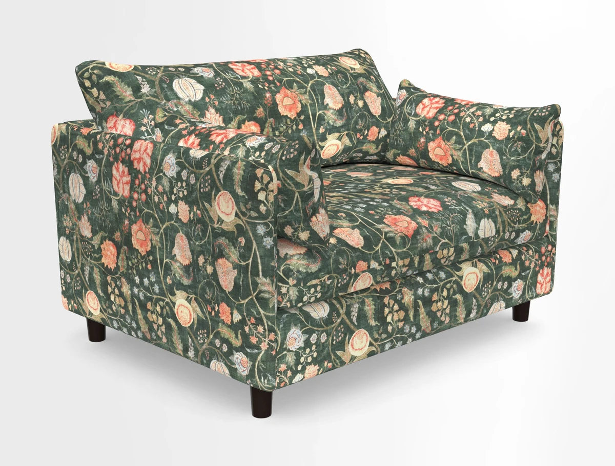 Madehurst Snuggler in Two Tone Plain Biscuit. Loose cover option available