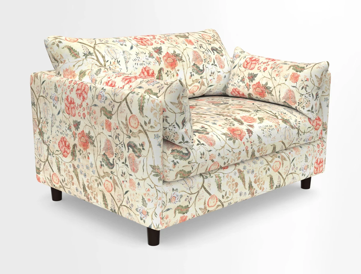 Madehurst Snuggler in Two Tone Plain Biscuit. Loose cover option available