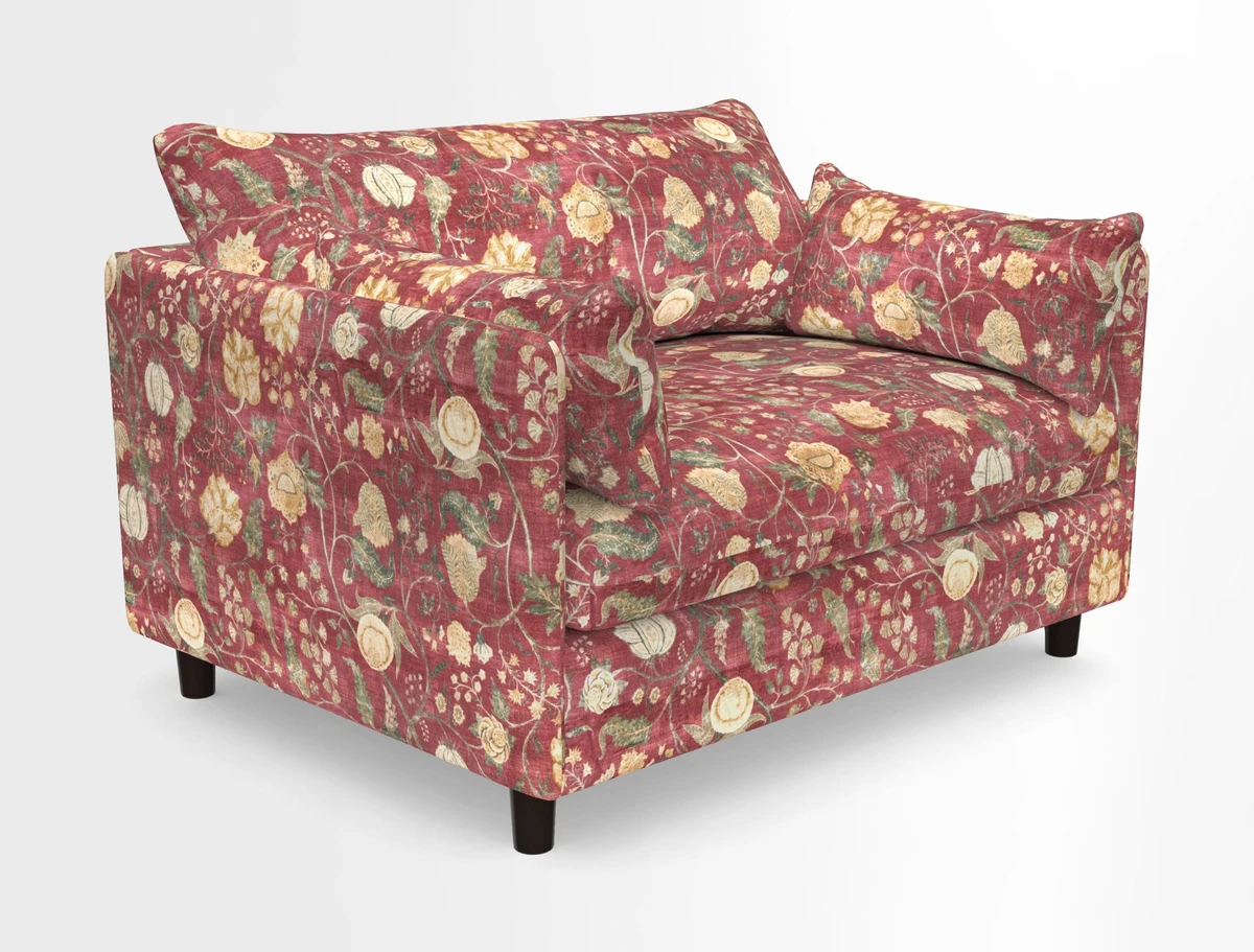 Madehurst Snuggler in Two Tone Plain Biscuit. Loose cover option available