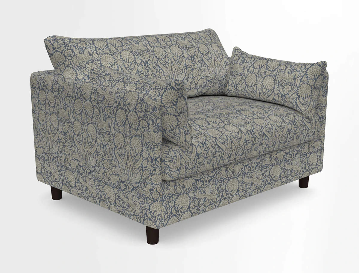 Madehurst Snuggler in Two Tone Plain Biscuit. Loose cover option available