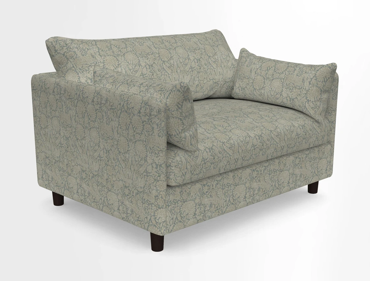 Madehurst Snuggler in Two Tone Plain Biscuit. Loose cover option available