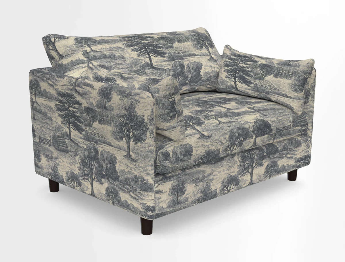 Madehurst Snuggler in Two Tone Plain Biscuit. Loose cover option available