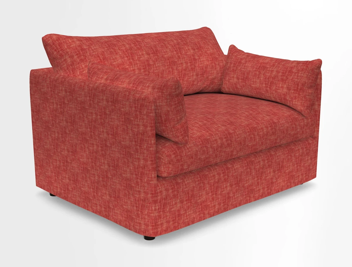 Madehurst Snuggler in Two Tone Plain Biscuit. Loose cover option available