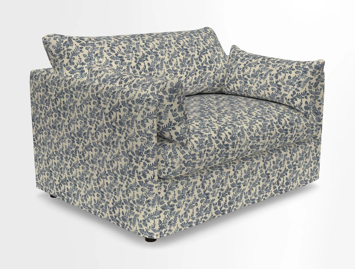 Madehurst Snuggler in Two Tone Plain Biscuit. Loose cover option available