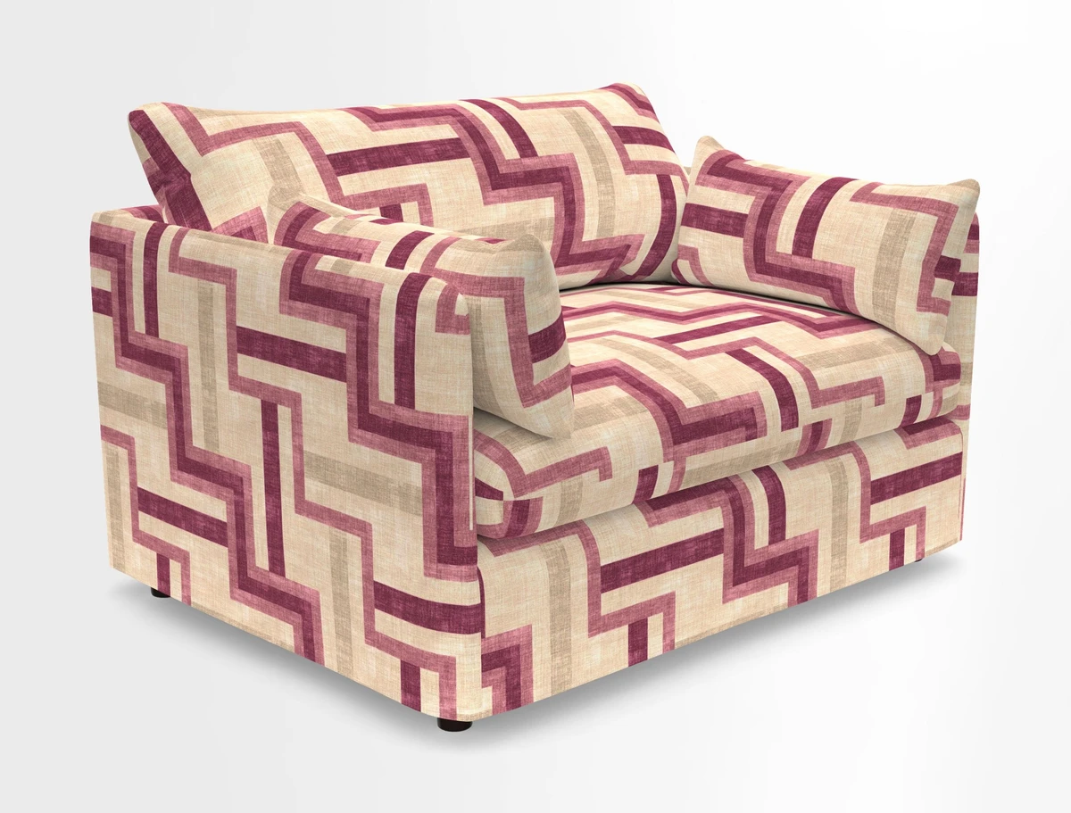 Madehurst Snuggler in Two Tone Plain Biscuit. Loose cover option available