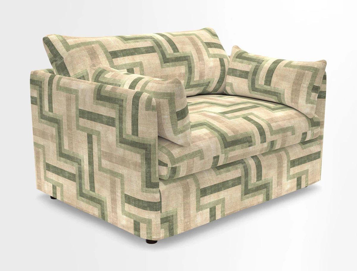 Madehurst Snuggler in Two Tone Plain Biscuit. Loose cover option available