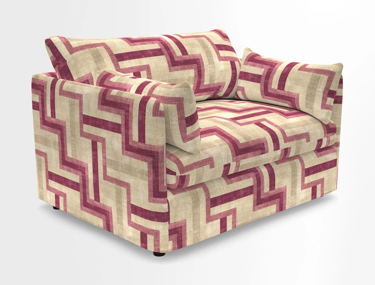 Madehurst Snuggler in Two Tone Plain Biscuit. Loose cover option available