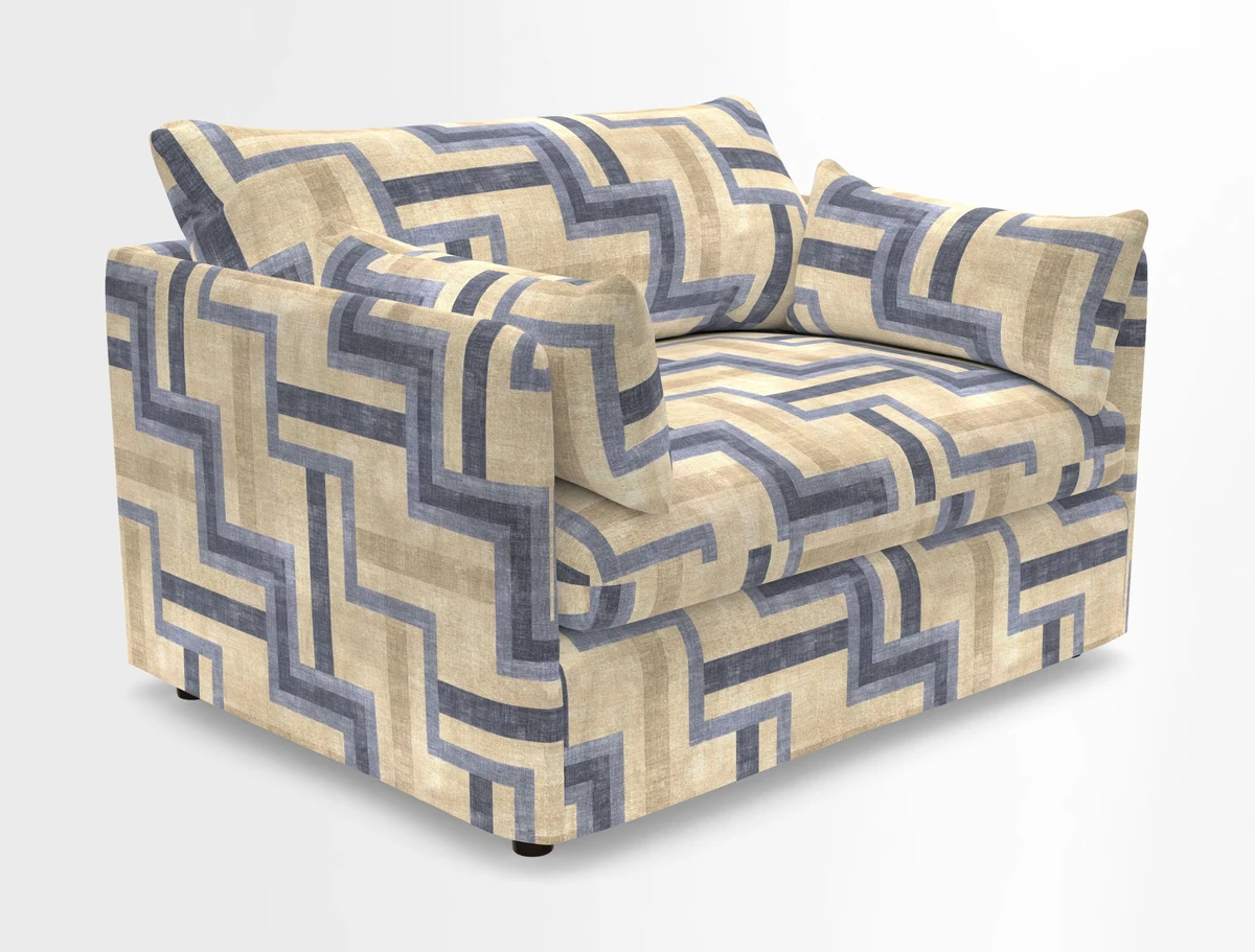 Madehurst Snuggler in Two Tone Plain Biscuit. Loose cover option available