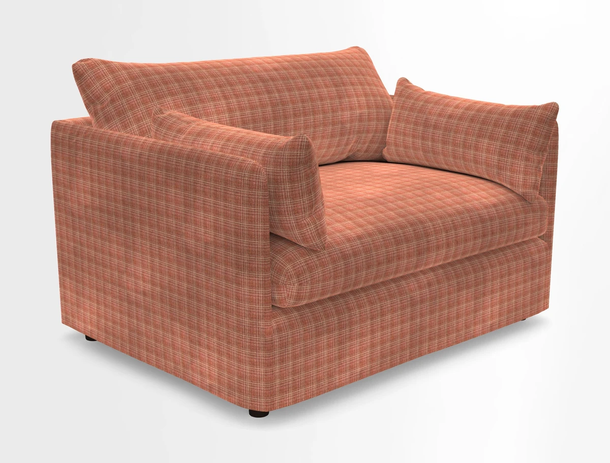 Madehurst Snuggler in Two Tone Plain Biscuit. Loose cover option available