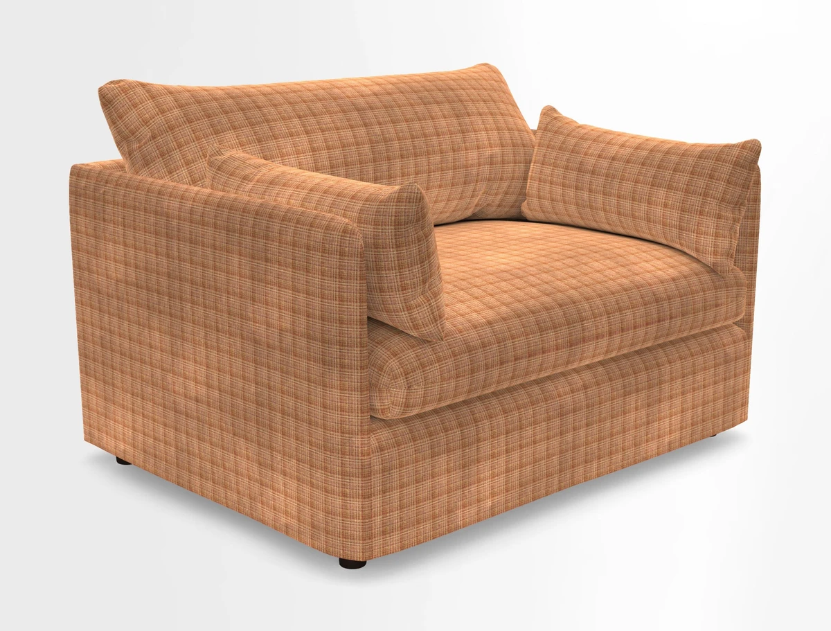 Madehurst Snuggler in Two Tone Plain Biscuit. Loose cover option available