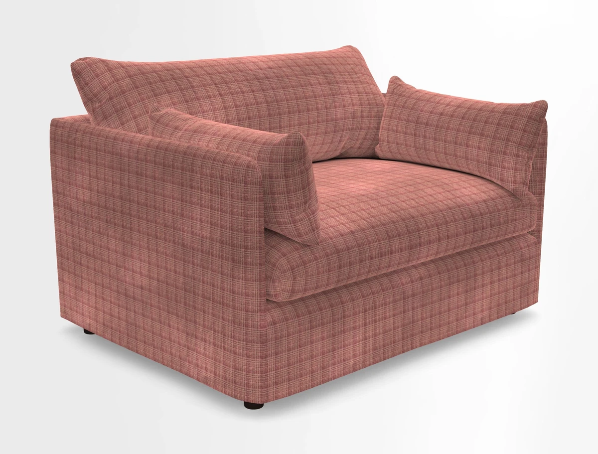 Madehurst Snuggler in Two Tone Plain Biscuit. Loose cover option available