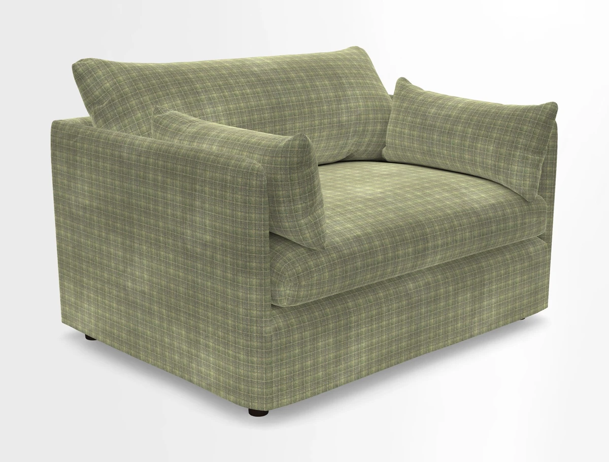 Madehurst Snuggler in Two Tone Plain Biscuit. Loose cover option available