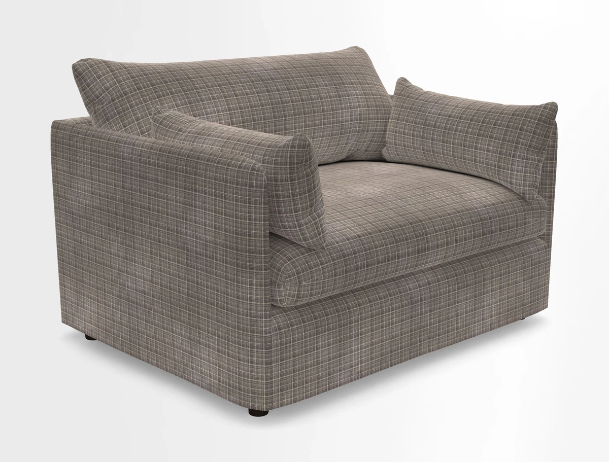 Madehurst Snuggler in Two Tone Plain Biscuit. Loose cover option available