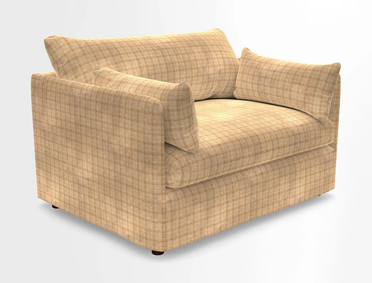 Madehurst Snuggler in Two Tone Plain Biscuit. Loose cover option available