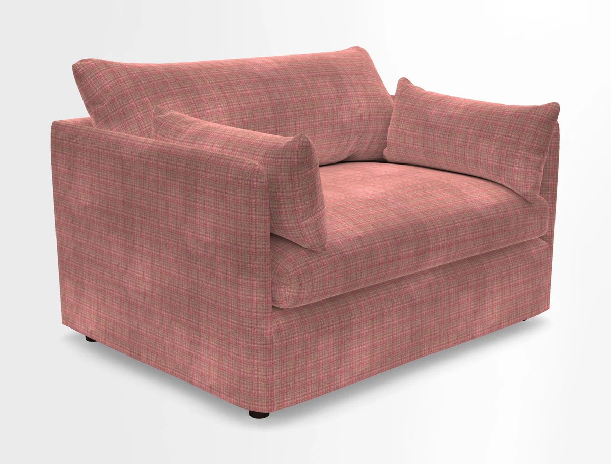 Madehurst Snuggler in Two Tone Plain Biscuit. Loose cover option available