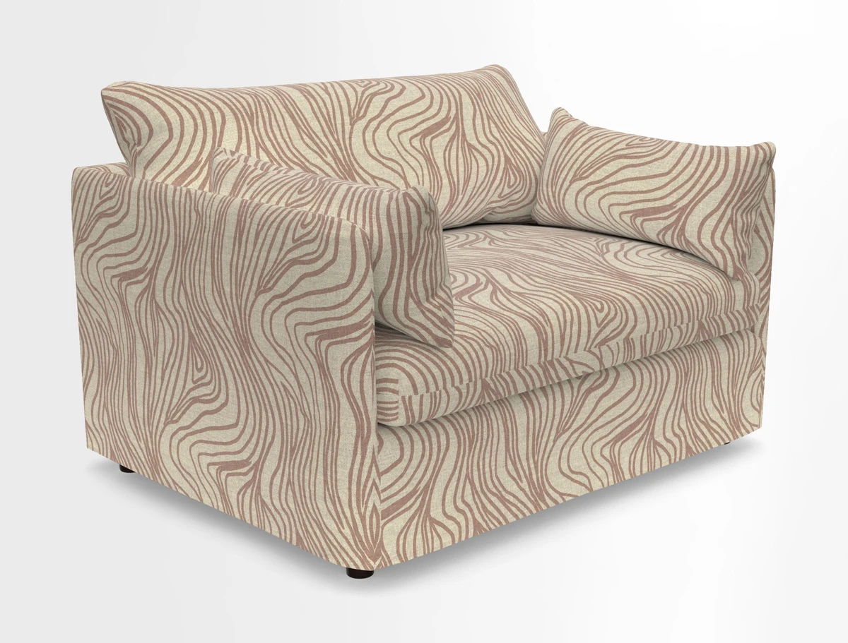Madehurst Snuggler in Two Tone Plain Biscuit. Loose cover option available