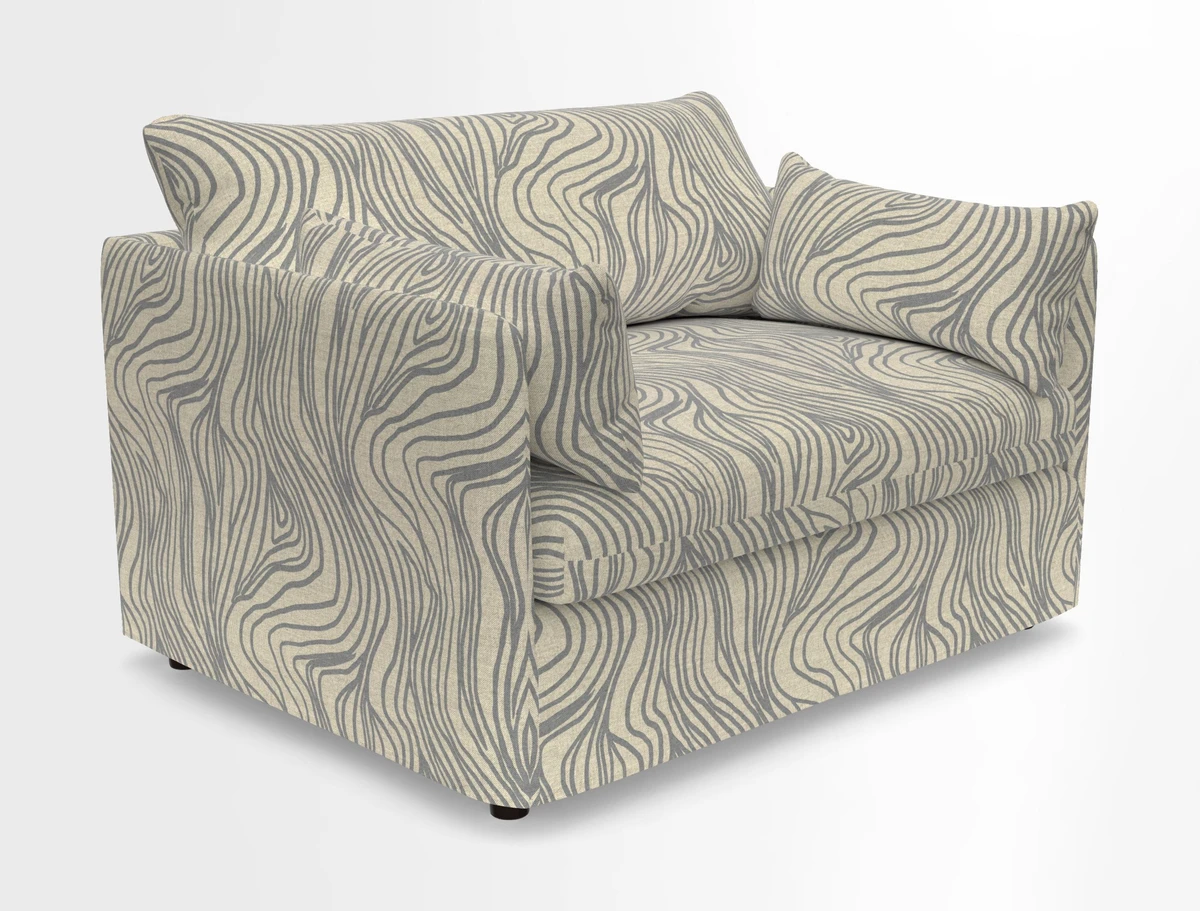 Madehurst Snuggler in Two Tone Plain Biscuit. Loose cover option available