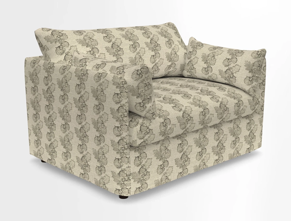Madehurst Snuggler in Two Tone Plain Biscuit. Loose cover option available