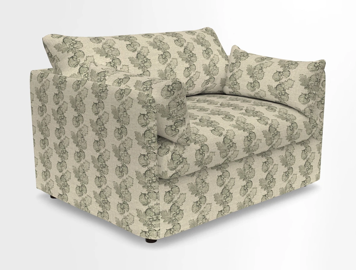 Madehurst Snuggler in Two Tone Plain Biscuit. Loose cover option available