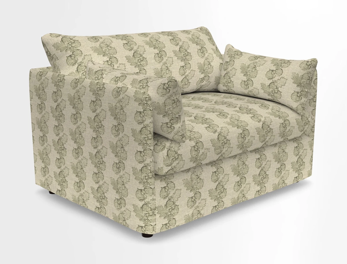 Madehurst Snuggler in Two Tone Plain Biscuit. Loose cover option available