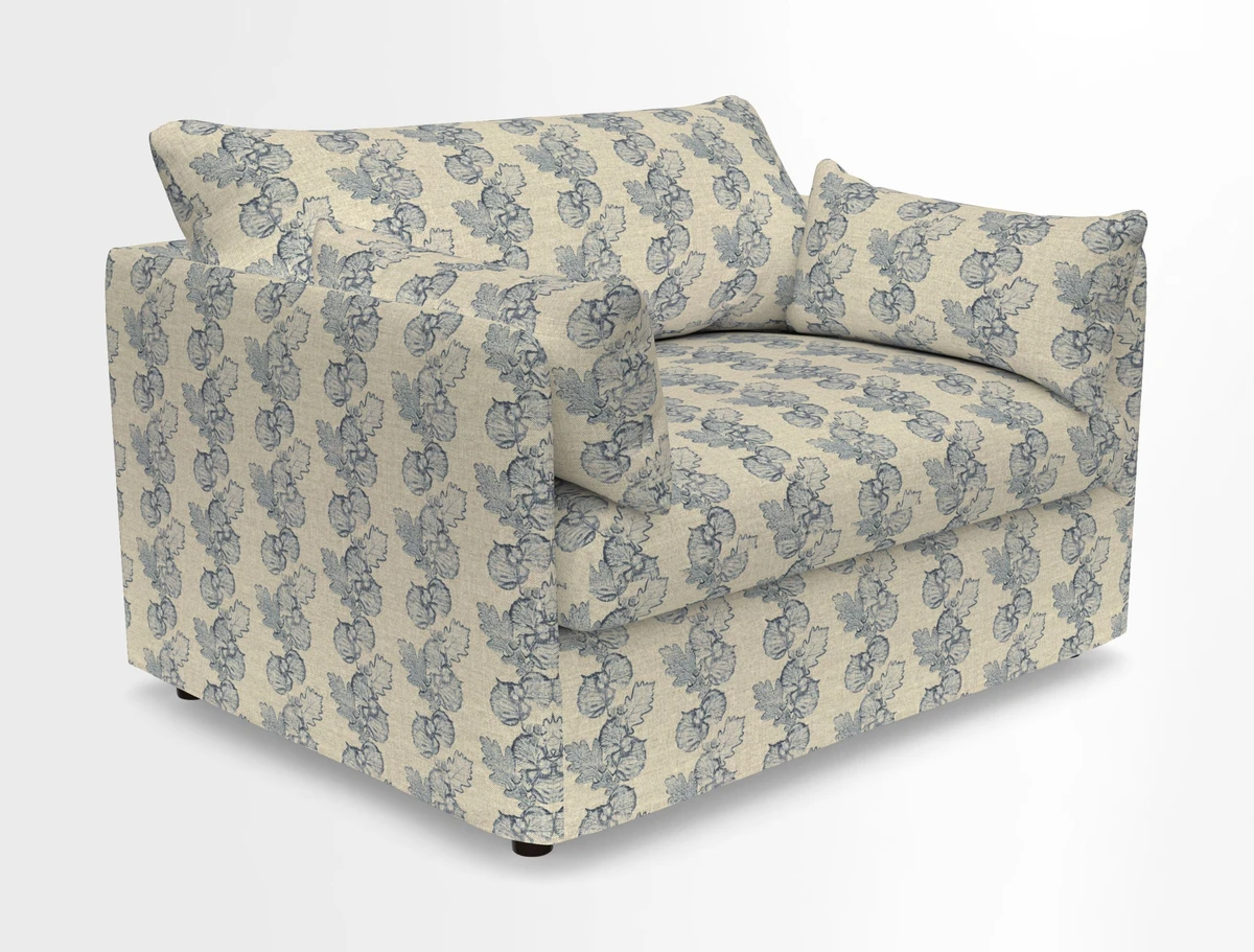 Madehurst Snuggler in Two Tone Plain Biscuit. Loose cover option available