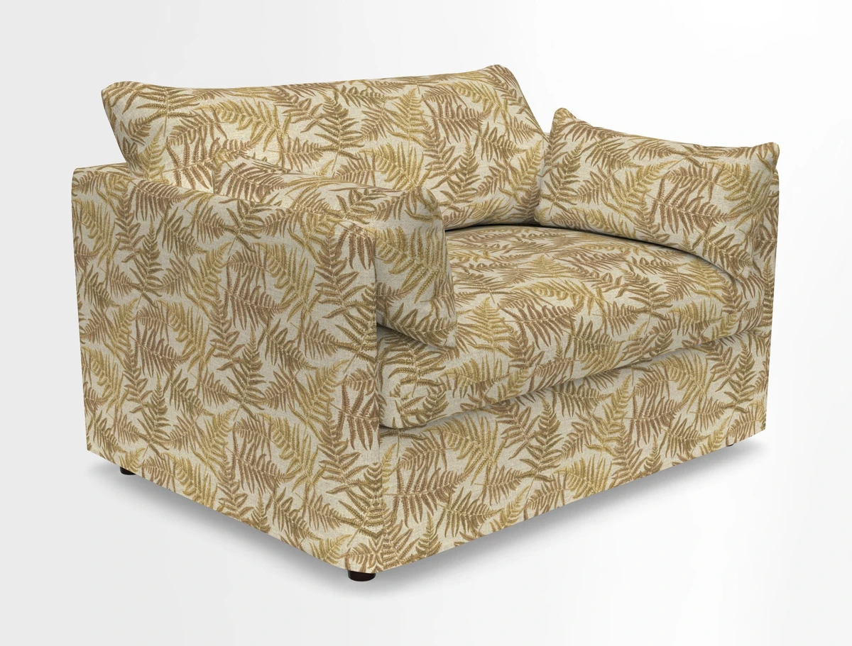 Madehurst Snuggler in Two Tone Plain Biscuit. Loose cover option available